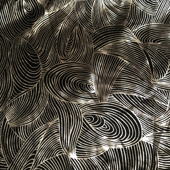 Metallic Liquid Gold Blouse black new vintage S/M - Picture 3 of 6